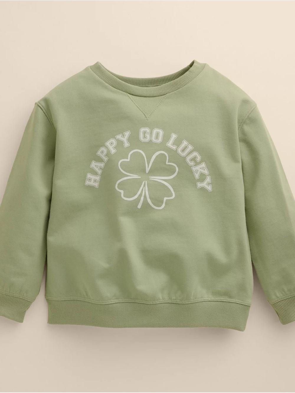 Little Co by Lauren Conrad - ' 'Happy Go Lucky' Green Crewneck Sweatshirt - 3M